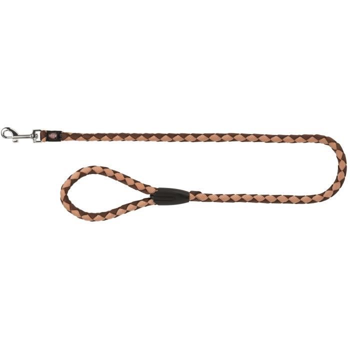 TRIXIE Cavo laisse S–M : 1 m - ø 12 mm - Moka et caramel - Pour chien