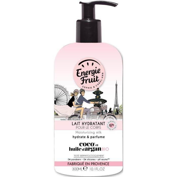 ENERGIE FRUIT Lait hydratant pour le corps COCO et Huile d'Argan - 300 ml