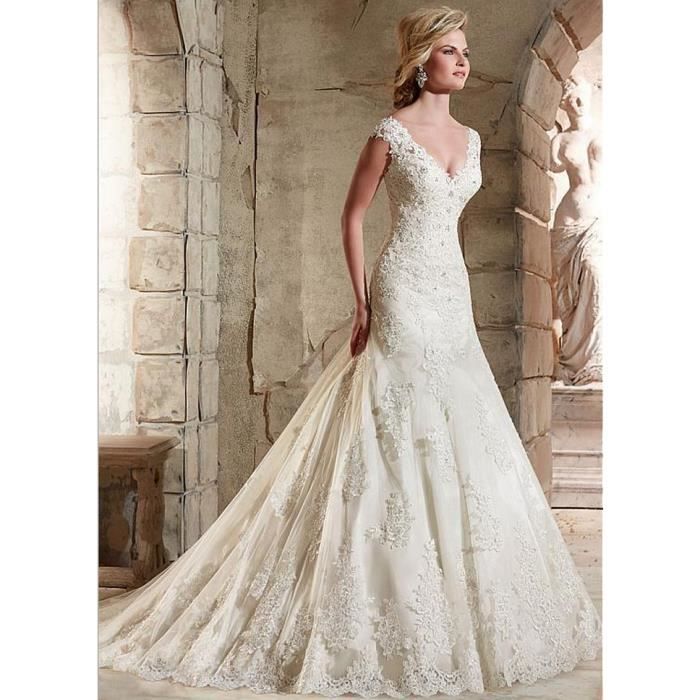 Robe de mariée Vintage Antique Grande plus taille Robe de ...