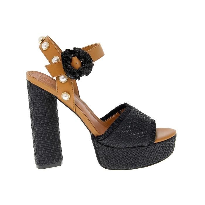 Noir Flmic2black Tissu Guess Femme Sandales SGVLUzqMp