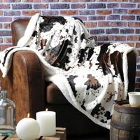 COUVERTURE - PLAID Couverture polaire toute douce Vache 150 x 130 cm COUVERTURE - PLAID Couverture polaire toute douce Vache 150 x 130 cm