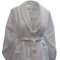 PEIGNOIR Peignoir de bain uni motif nid d’abeille 100 % c PEIGNOIR Peignoir de bain uni motif nid d’abeille 100 % c