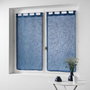 Rideau lin bleu - Achat / Vente pas cher Rideau lin bleu - Achat / Vente pas cher