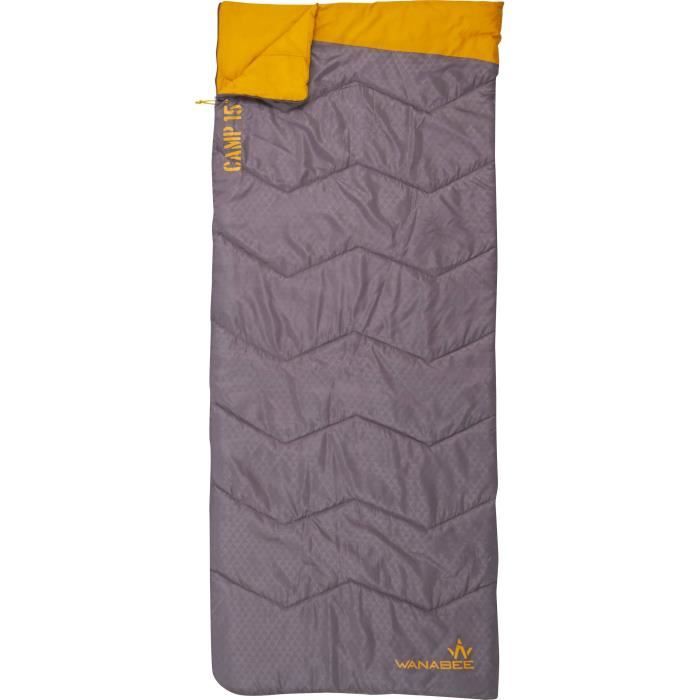 WANABEE Sac de Couchage Camp 15 - Mixte - Gris