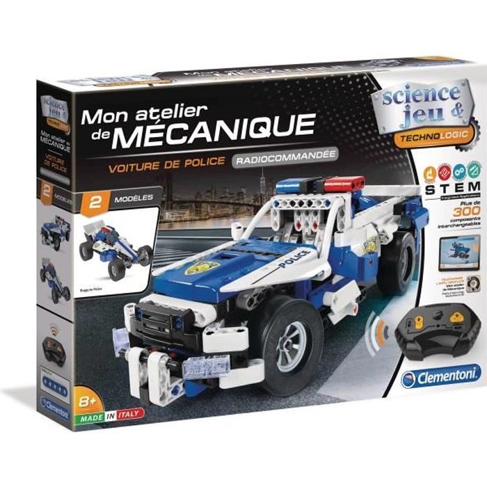 CLEMENTONI Mon Atelier de Mécanique - Voiture de police radiocommandée
