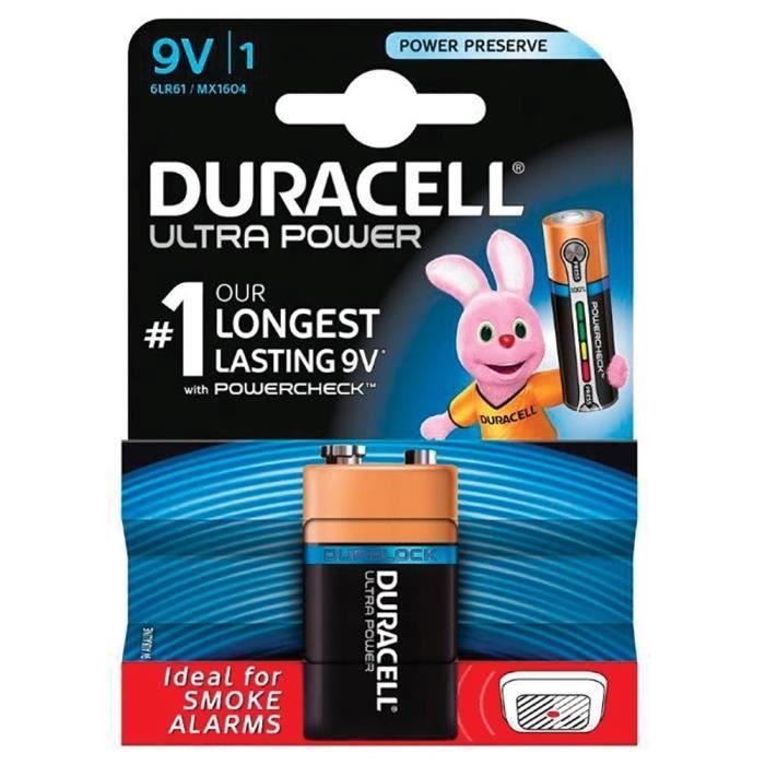 DURACELL Ultra Power Piles type 9V Lot de 1