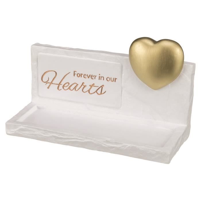 TRIXIE Pierre commémorative Heart - 20x12x7cm - Blanc - Pour chien et chat