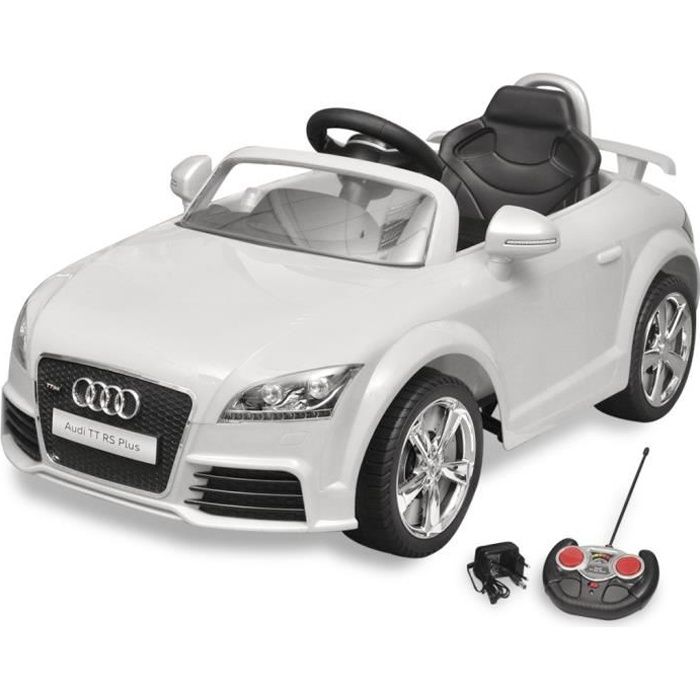 voiture électrique pour enfant audi tt rs blanche avec télécommande