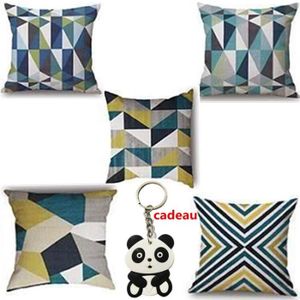COUSSIN 5 Pcs housses de coussin de siège en coton lin, 45