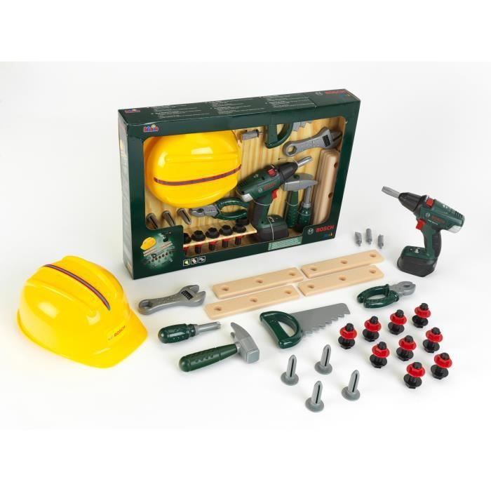 BOSCH - Set Bricoleur Bosch avec Visseuse et Casque pour Enfant