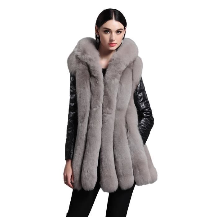 Manteau gris laine bouclee Manteau gris laine bouclee