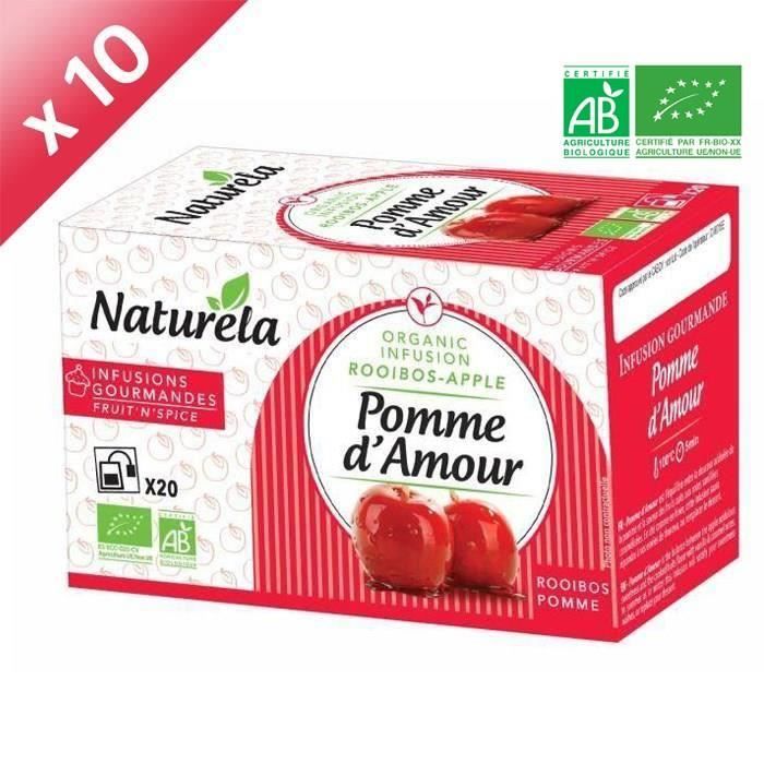 NATURELA Lot de 10 Infusions Pomme d'amour Bio 20 infusettes