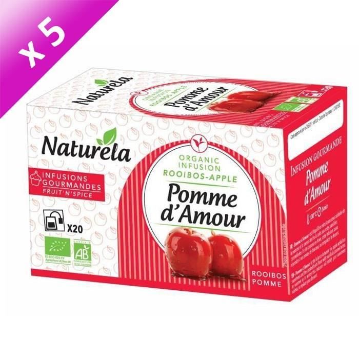 NATURELA Lot de 5 Infusions Pomme d'amour Bio 20 infusettes