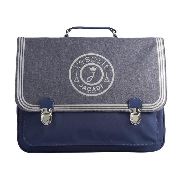 JACADI Cartable - 2 Compartiments - Primaire - 38 cm - Chiné - Enfant Garçon