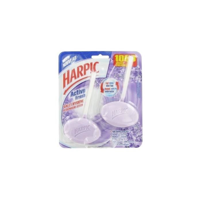 2 blocs harpic galet hygiene parfum lavande