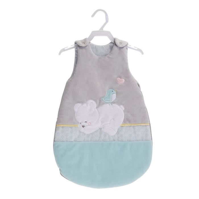 TINEO Petite Douillette Pilou - S'adapte aux bébés de petite taille, dès la naissance jusqu'à 3 mois - En soft boa et jersey