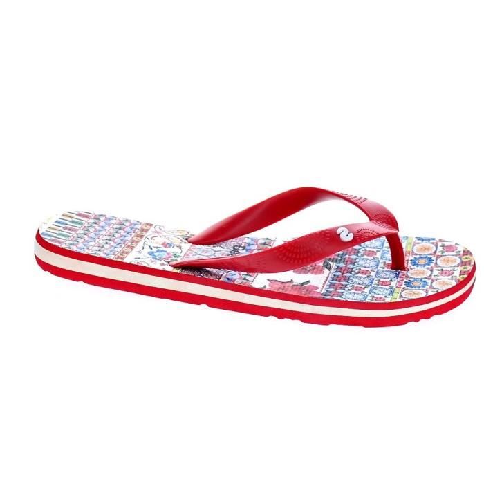 Flop Microrapport Rouge Flip Femme Tongs Desigual xBeCod