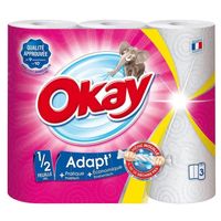 ESSUIE-TOUT OKAY Essuie tout blanc - x3 ESSUIE-TOUT OKAY Essuie tout blanc - x3