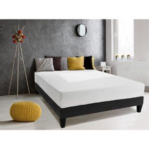 OLYMPE LITERIE Matelas 140x190 - Mousse HD 33kg/m3 + mémoire de forme SLEEPTOUCH? 60kg/m3 - Ferme - HERA