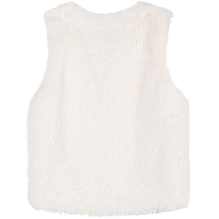 3 POMMES Gilet Blanc Cassé Enfant Fille