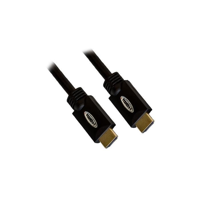 APM 590041 Câble HDMI Mâle / Mâle 1.4 - Ethernet - Rond - 10 m - Noir