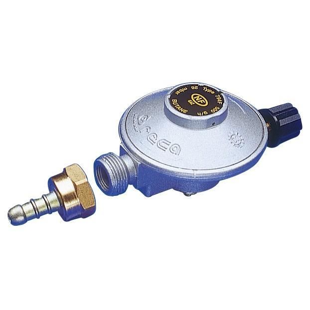 DIPRA Détendeur basse pression + raccord tétine Camping 0.5kg/h 28mbar M16/150