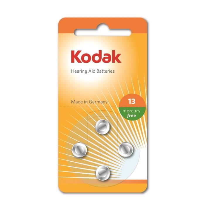 KODAK Piles pour appareil auditif P13 batterie - Vendu par lot de 4