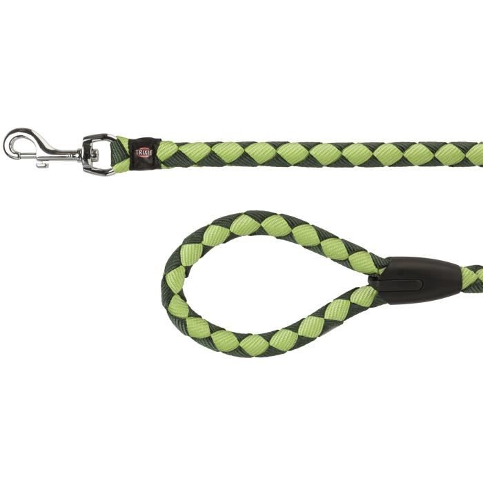 TRIXIE Cavo laisse S–M : 1 m - ø 12 mm - Vert forêt et vert pomme - Pour chien