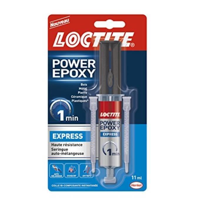 LOCTITE POWER EPOXY EXPRESS 1 MIN COLLE SUPER GLUE BOIS METAL PIERRE