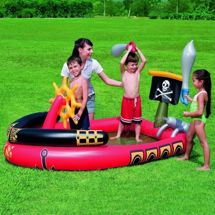 Aire de jeux aquatique pirate gonflable - 191X140Xh96Cm