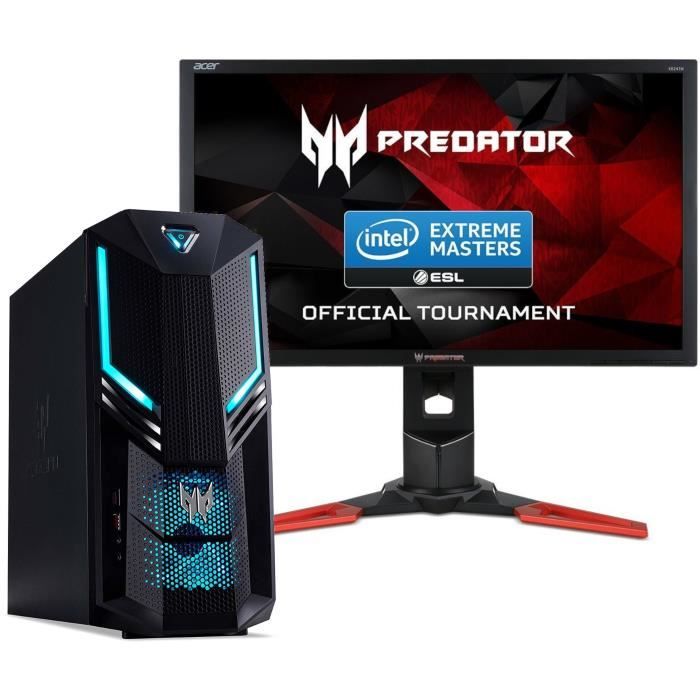 Pack ACER : Unité Centrale Gamer - Predator Orion 3000 - PO3-600 - Core i7-8700 + Ecran Gamer 24\
