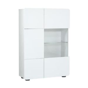 BUMP Buffet 110 cm - Laqué blanc brillant
