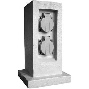 Borne jardin 2 prises 16A 2 P+T étanche IP 44