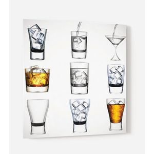 Fond de hotte "Types de verres" en Verre