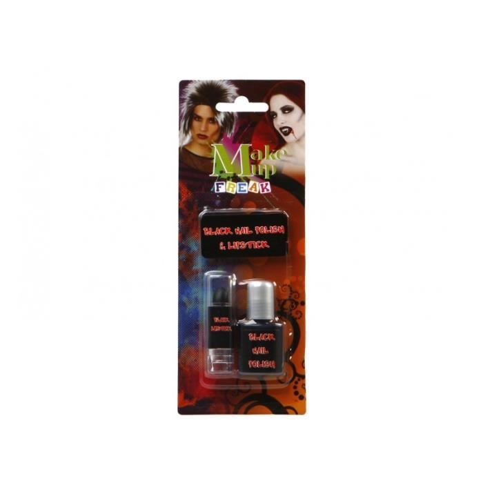 Maquillage black nail polish et lipstick Adultes