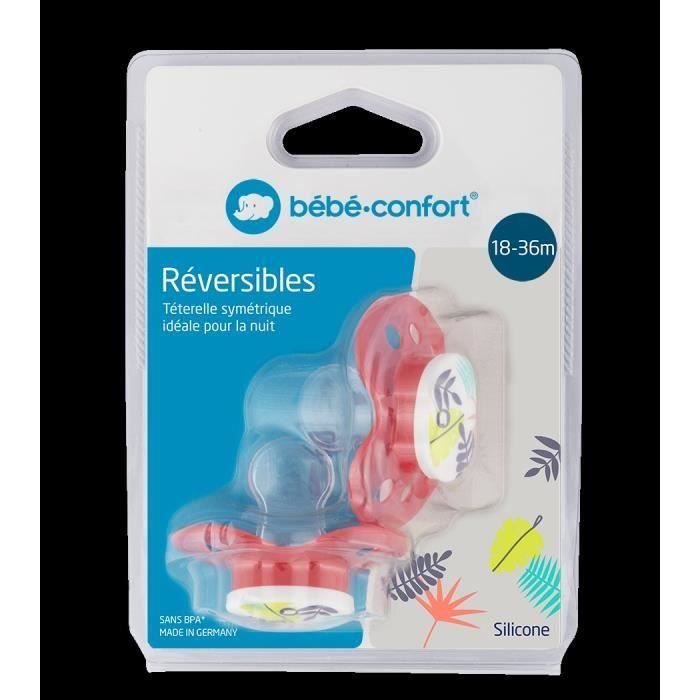 Sucette Réversible - silicone 18/36M - x2 - Rouge Jungle Vibes Jungle Vibes (Lot de 3)