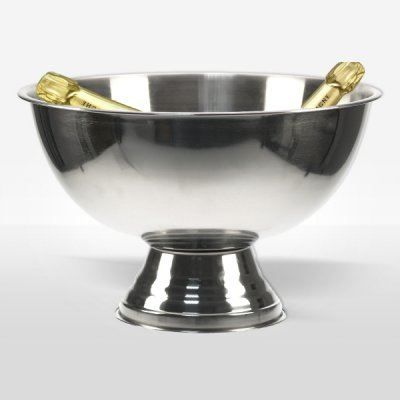 Seau à Champagne En Inox Grand Format - 40 Cm, Pour 5-6 Bouteilles, Avec Socle Stable