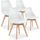Lot de 4 chaises style scandinave Catherina Blanc