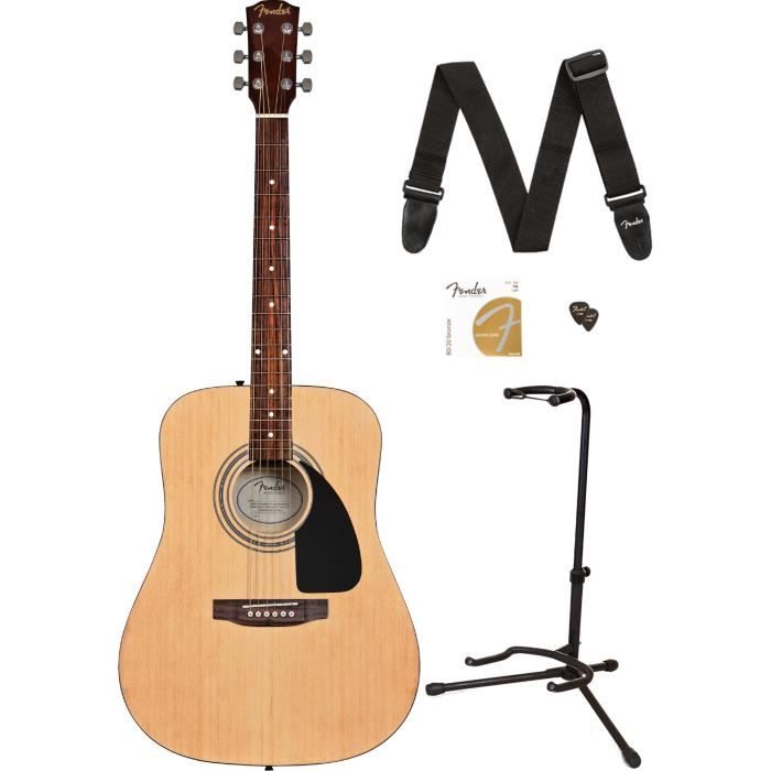 FENDER 097-1110-421 Pack guitare acoustique + Support guitare DELSON