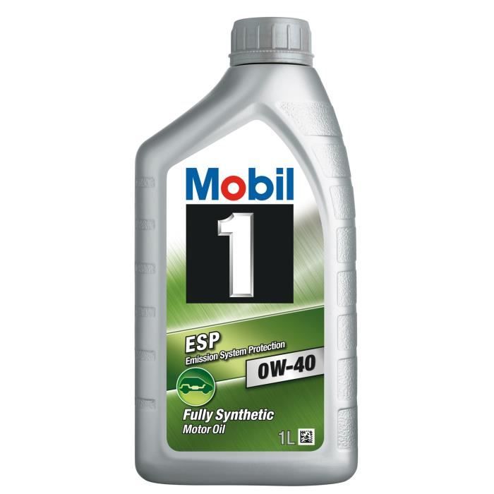 MOBIL 1 Huile moteur Essence Diesel ESP Formula - 0W40 - Synthétique - 1L