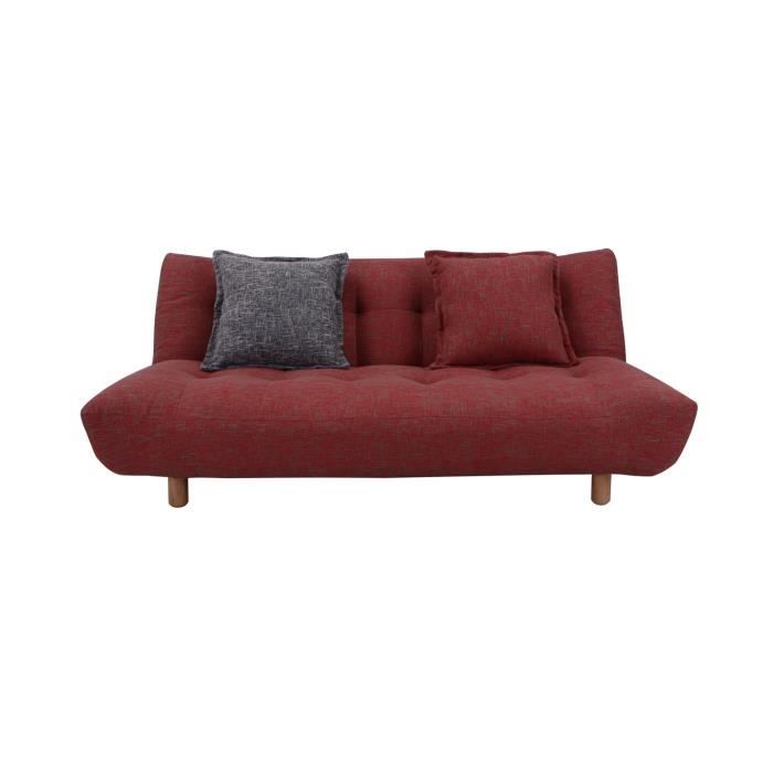 canap convertible 3 places tissu rouge haute qualit 2 coussins dco inclus wayne - Canape Convertible Haute Qualite canap convertible 3 places tissu rouge haute qualit 2 coussins dco inclus wayne - Canape Convertible Haute Qualite