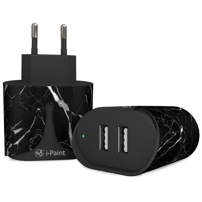 I-PAINT Chargeur Secteur 2 ports USB - Marbre