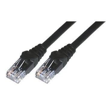 MCL Cordon de brassage - RJ45 CAT 6 U/UTP - 5 m - Noir