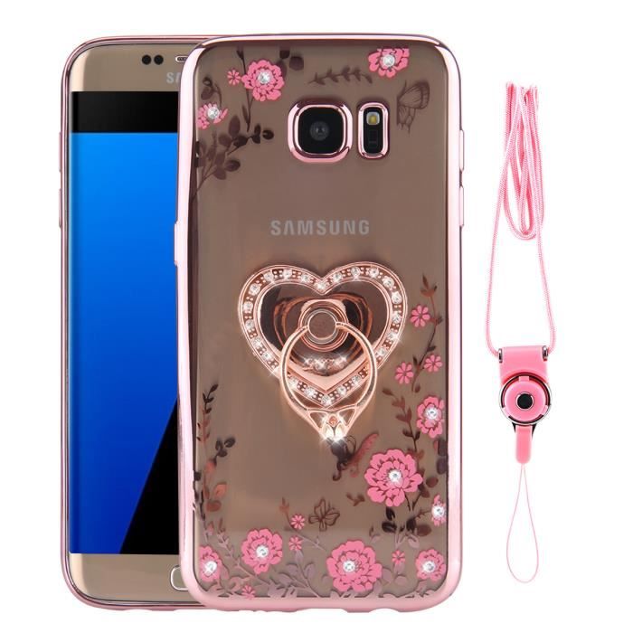 coque samsung s7 edge or rose coque samsung s7 edge or rose