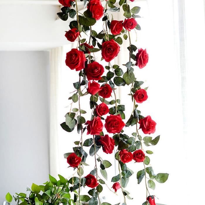 BSITSSS Lot De 2 Guirlandes Fleurs Artificielles Orange 170 Cm - Décoration Automne Halloween Intérieur Extérieur