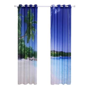 VOILAGE 2Pcs Rideaux Voilage à Oeillet Frais Transparents 