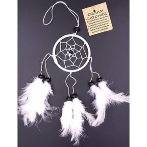 MADE IN ZEN Attrape R/êve Blanc Capteur de R/êves Dreamcatcher Dream Catcher Petit Attrapeur Pi/ège Plumes Cauchemar Indien