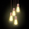 Lampe Luminaire Sans Ampoule Vintage Style Têtes Industriel 4 Suspension Rose 35jRLA4