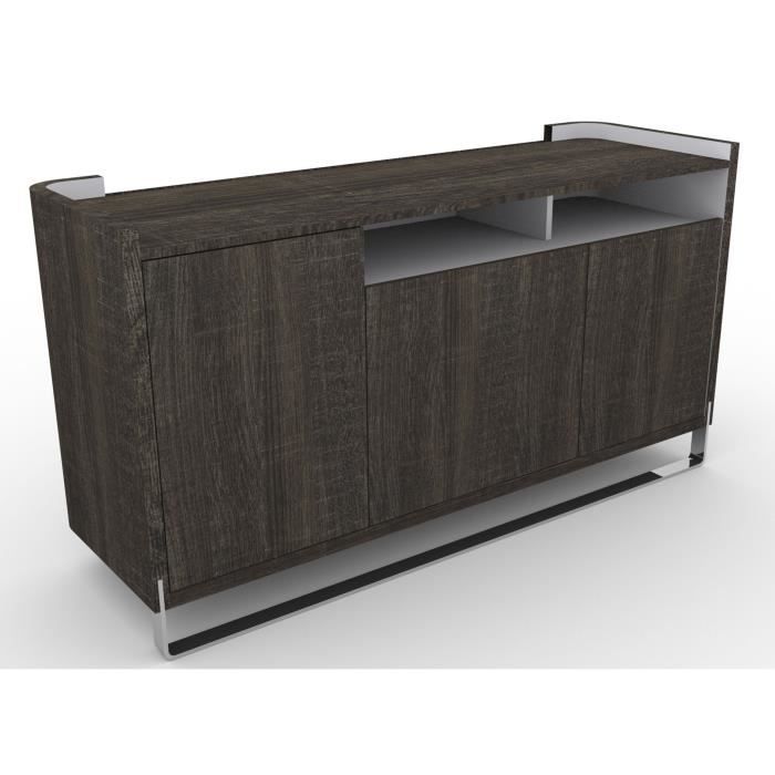 CURVE Enfilade style contemporain marron - L 145 cm