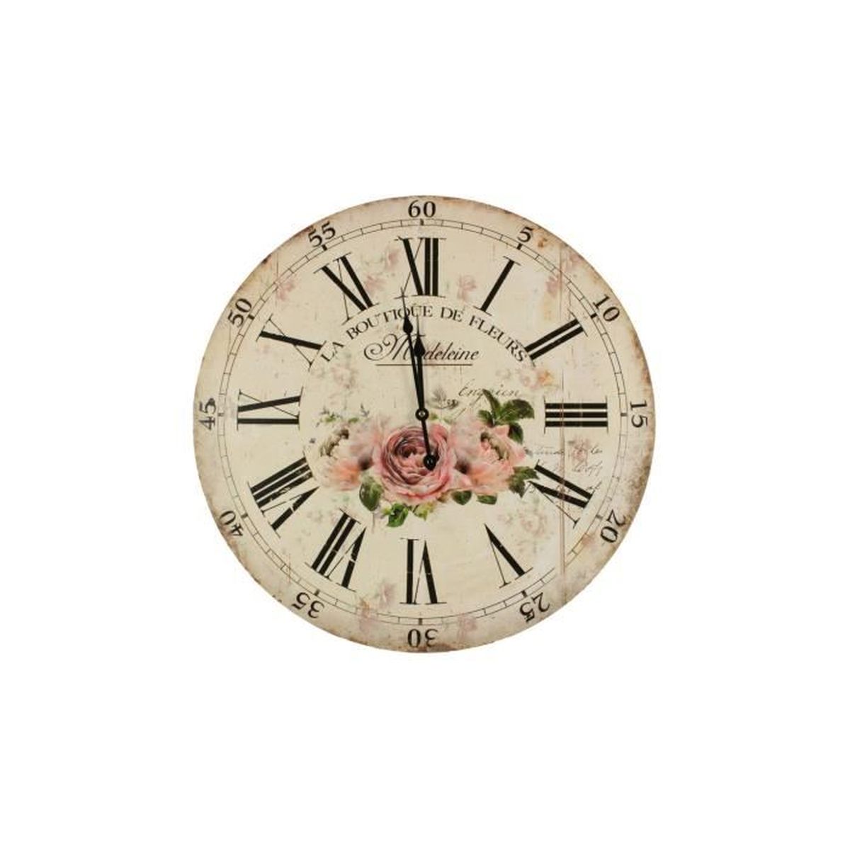 HORLOGE ANCIENNE MURALE LA BOUTIQUE DE FLEURS 58CM - Achat ...